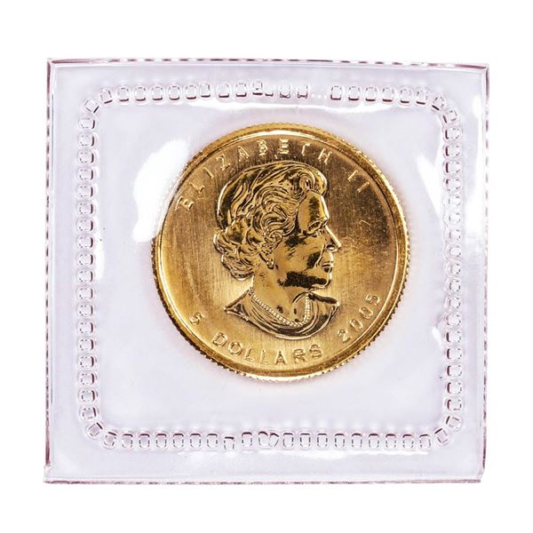 Sealed 2005 Canadian $5 Maple Leaf Gold Coin