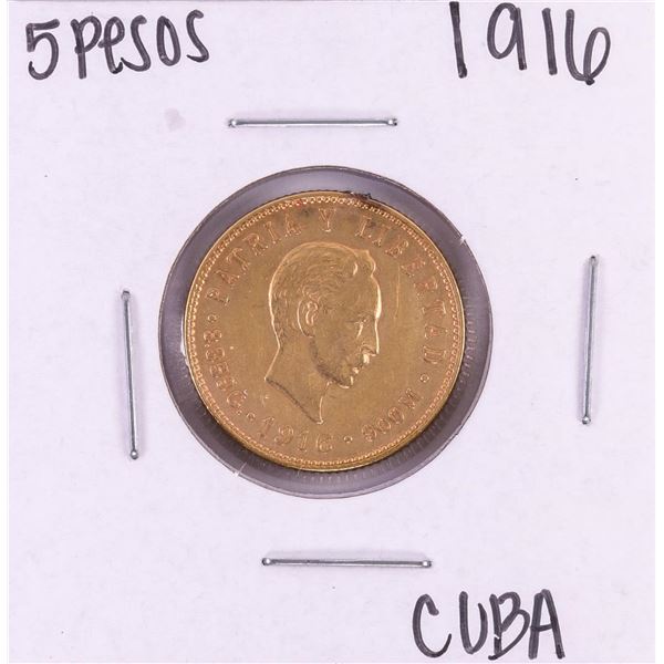 1916 Cuba 5 Pesos Gold Coin