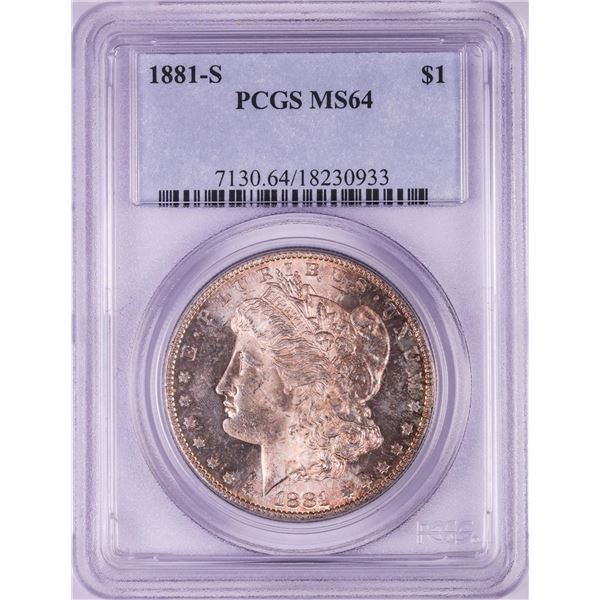 1881-S $1 Morgan Silver Dollar Coin PCGS MS64