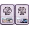Image 2 : Lot of (2) 1958 Franklin Half Dollar Coins NGC MS64