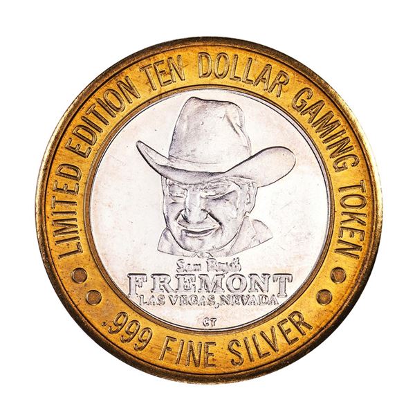 .999 Fine Silver Sam Boyd's Fremont Las Vegas, NV $10 Limited Edition Gaming Token