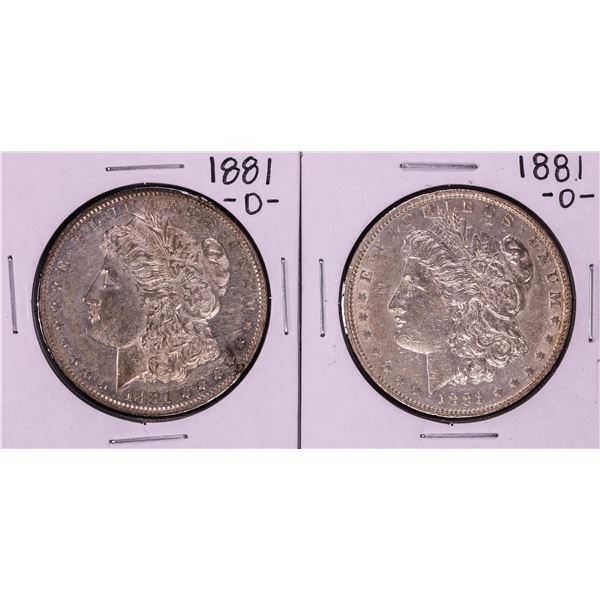 Lot of (2) 1881-O $1 Morgan Silver Dollar Coins