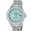 Image 2 : Rolex Ladies Stainless Steel Ice Blue Diamond Datejust Wristwatch