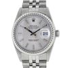 Rolex Mens Stainless Steel Silver Index Oyster Perpetual Datejust Wristwatch