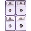 Lot of (4) Roosevelt Dime Coins NGC Graded