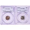 Lot of 1956 & 1956-D Roosevelt Dime Coins PCGS MS66