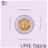 $1 Liberty Head Gold Dollar Love Token Coin Holed