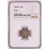 1863-S Seated Liberty Dime Coin NGC F15