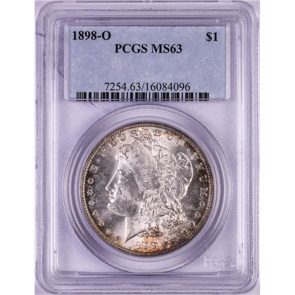 1898-O $1 Morgan Silver Dollar Coin PCGS MS63 Cracked Slab