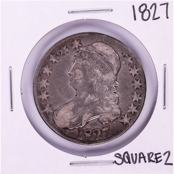1827 Square 2 Capped Bust Half Dollar Coin