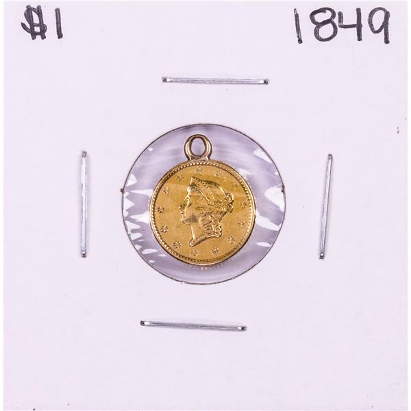 1849 $1 Liberty Head Gold Dollar Coin Pendant