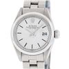 Rolex Ladies Stainless Steel Silver Index Oyster Band Datejust Watch