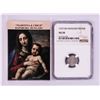 1579 KB Hungary Denar 'Madonna and Child' Coin NGC AU50 w/ Story Box