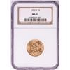 Image 1 : 1903 $5 Liberty Head Half Eagle Gold Coin NGC MS62