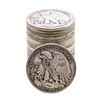 Image 2 : Roll of (20) Assorted Date Walking Liberty Half Dollar Coins Circulated