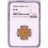 1850-D Weak D $5 Liberty Head Half Eagle Gold Coin NGC XF40
