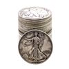 Image 1 : Roll of (20) Assorted Date Walking Liberty Half Dollar Coins Circulated