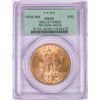 Image 1 : 1908 NM Wells Fargo $20 St. Gaudens Double Eagle Gold Coin PCGS MS66 Old Green Holder