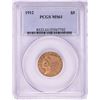 1912 $5 Indian Head Half Eagle Gold Coin PCGS MS61