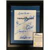 Image 2 : THER TERMINATOR CAST SIGNED SCRIPT COVER FRAMED ( RA COA)