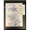 Image 2 : TIM BURTON'S NIGHTMARE BEFORE CHRISTMAS CAST SIGNED FRAMED SCRIPT COVER ( RA COA)