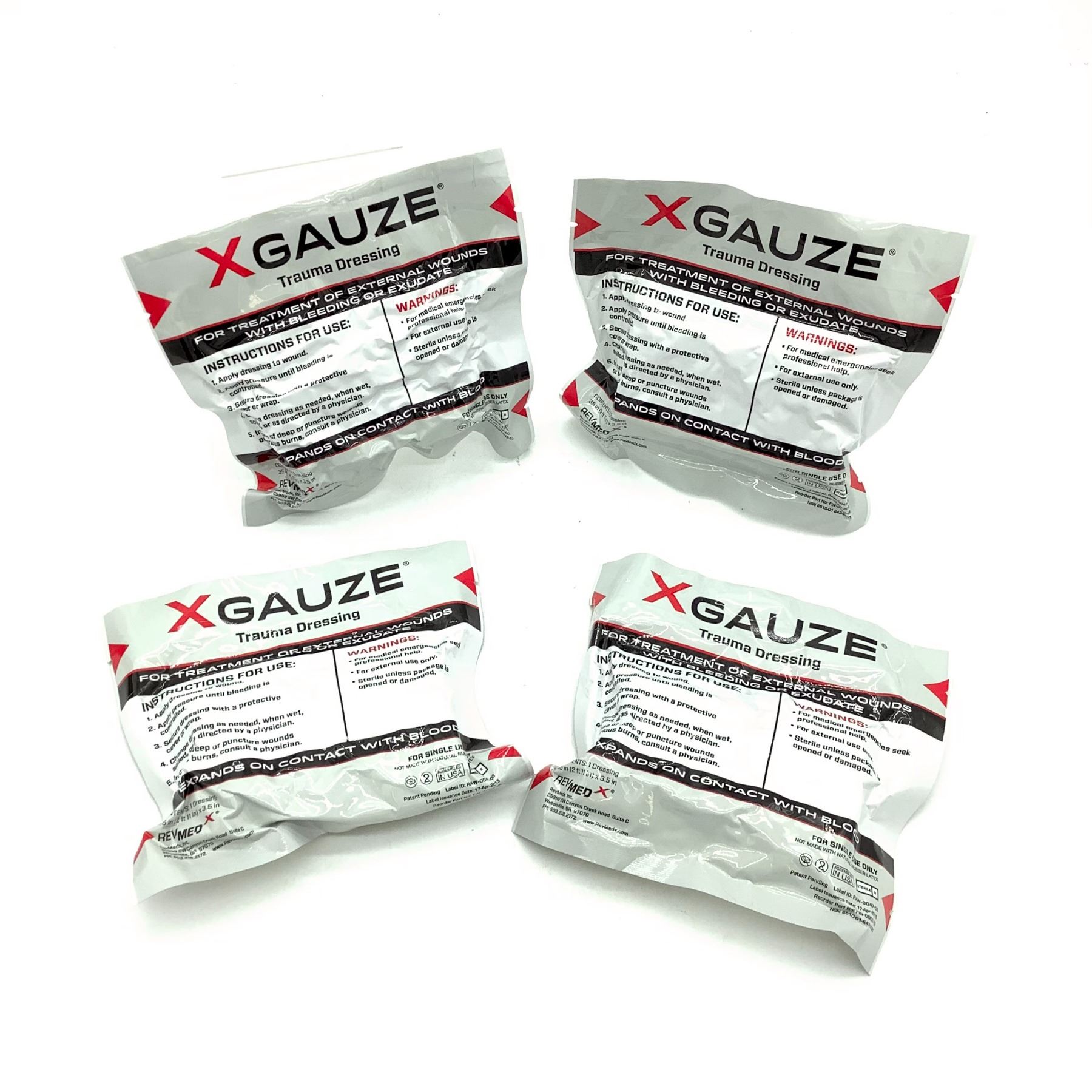 X Gauze Trauma Dressing X 4