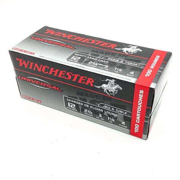 Winchester Universal 12 Ga 2 3/4" 7.5 Ammunition, 100 Rounds