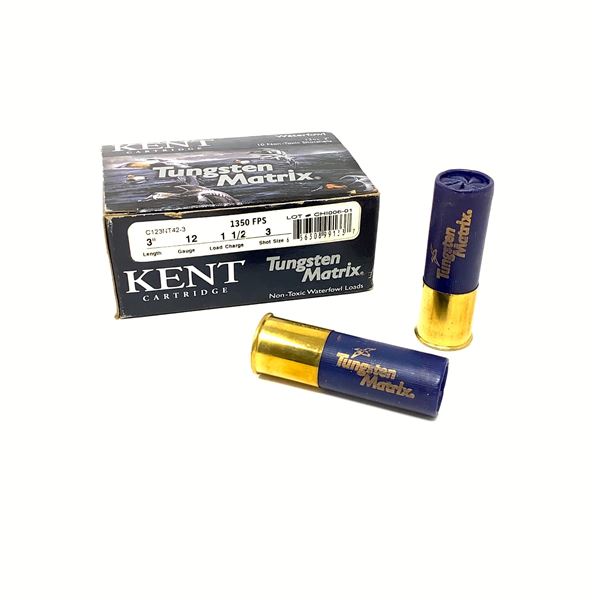 Kent Tungsten Matrix 12 Ga 3" 3 Ammunition, 10 Rounds