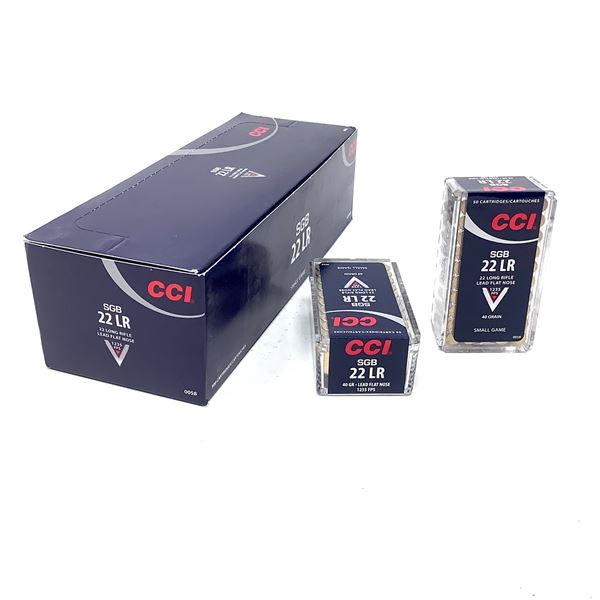 CCI SGB 22 LR 40 Grain Lead Flat Nose Ammunition, 500 Rounds SFRC