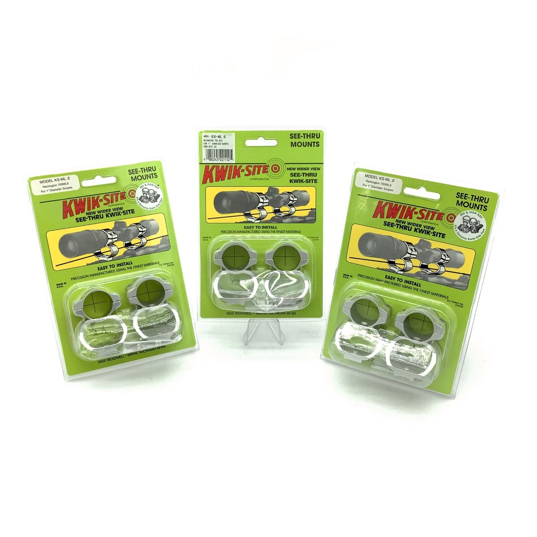 KwikSite See Thru Mounts for Remington 700 ML With 1" Scope Tube