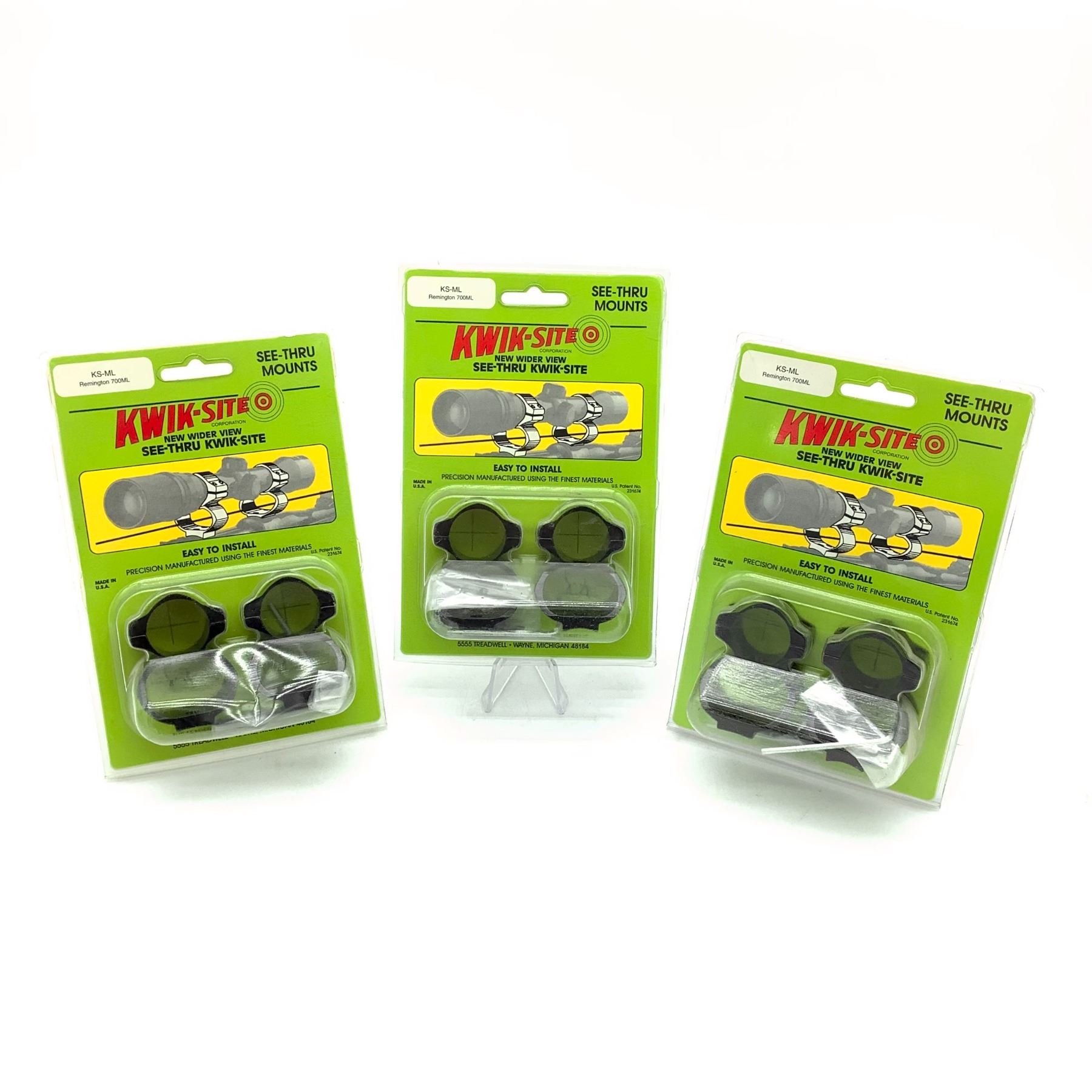 KwikSite See Thru Mounts for Remington 700 ML with 1" Scope Tube