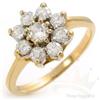 Image 1 : Jewelry 1.25ct Diamond Flower Ring 14K Yellow Gold