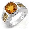 Image 1 : Ring 4.36 ctw Citrine & Diamond 14K White Gold
