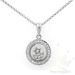 Jewelry .20 ctw Diamond Necklace 14K White Gold