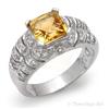 Image 1 : Ring 1.84 ctw Citrine & Diamond 14K White Gold
