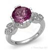 Image 1 : Ring 3.1 ctw Amethyst & Diamond 14K White Gold