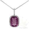 Image 1 : Necklace 5.47 ctw Amethyst & Diamond 14K Gold