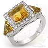 Image 1 : Ring 5.0 ctw Citrine & Diamond 14K White Gold