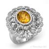 Image 1 : Ring 2.91 ctw Citrine & Diamond 14K White Gold