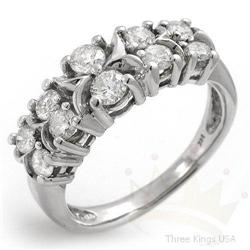 Jewelry 1.25 ctw Diamond Ring 14K White Gold