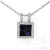 Image 1 : Jewelry 1.20ctw Sapphire & Diamond Necklace 14K Gold