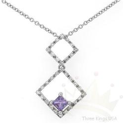 Jewelry .35 ctw Tanzanite & Diamond Necklace Gold