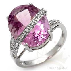 Jewelry 10.15 ctw Amethyst & Diamond Ring 14K Gold
