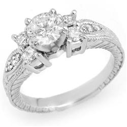 Fine Jewelry 1.02ct Diamond Wedding Ring 14K White Gold