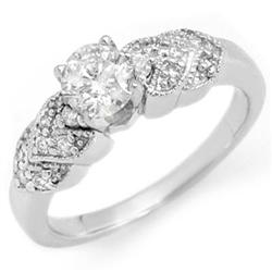 Fine Jewelry 0.62ct Diamond Wedding Ring 14K White Gold