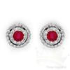 Image 1 : Jewelry .56 ctw Diamond & Ruby Earrings 14K Gold