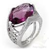 Image 1 : Ring 9.86 ctw Amethyst & Diamond 14K White Gold