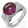 Image 1 : Ring 3.81 ctw Amethyst & Diamond 18K White Gold