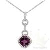 Image 1 : Necklace 2.16 ctw Amethyst & Diamond 14K Gold
