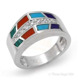 Ring 2.68 ctw Opal & Diamond 14K White Gold